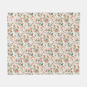 Christmas Ditsy Doodles Fleece Deken (Voorkant (Horizontaal))