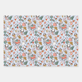 Christmas Ditsy Doodles Inpakpapier Vel