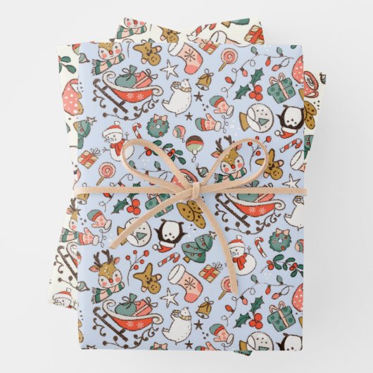 Christmas Ditsy Doodles  Inpakpapier Vel (In situ)