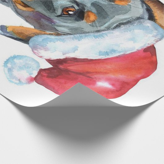CHRISTMAS DOBERMAN DOG CADEAUPAPIER (Hoek)