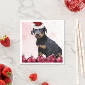 Christmas Doberman Pinscher puppy Servetten (Insitu)