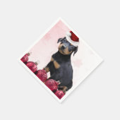 Christmas Doberman Pinscher puppy Servetten (Hoek)