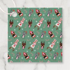 Christmas Dobermann Honden Bedankjes Labels