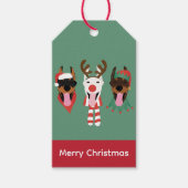 Christmas Dobermann Honden Cadeaulabel (Voorkant)