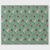 Christmas Dobermann Honden Cadeaupapier (Vlak)