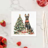 Christmas Dobermann Honden Servet (Insitu)
