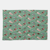 Christmas Dobermann Honden Theedoek (Horizontaal)