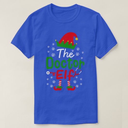 Christmas Doctor Elf T-shirt (Design voorkant)