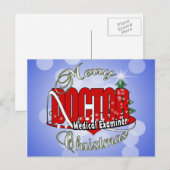 CHRISTMAS DOCTOR MEDICAL EXAMINER FEESTDAGENKAART (Voorkant / Achterkant)