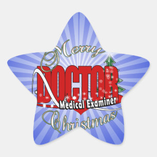 CHRISTMAS DOCTOR MEDICAL EXAMINER STER STICKER