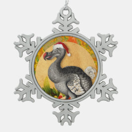 Christmas Dodo Bird Tin Sneeuwvlok Ornament