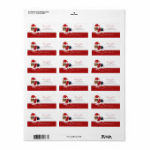 Christmas Dog Baby shower adreslabel Etiket (Full Sheet)