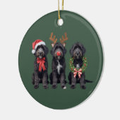 Christmas Dog Black Goldendoodle Doodle Mom Winter Keramisch Ornament (Links)