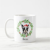 Christmas Dog Boston Terrier Terrier Feestdagen Pe Koffiemok (Links)