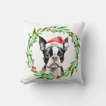 Christmas Dog Boston Terrier Terrier Feestdagen Pe