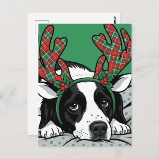 Christmas Dog Briefkaart (Voorkant / Achterkant)
