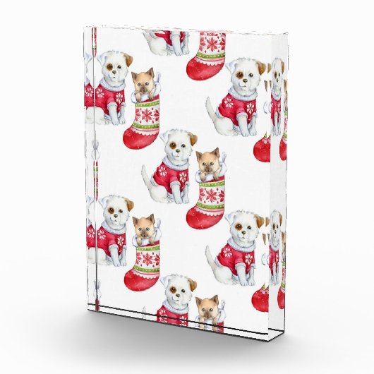 Christmas Dog & Cat Fotoblokken (Rechts)