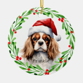 Christmas Dog Cavalier King Charles Spaniel Pet Keramisch Ornament