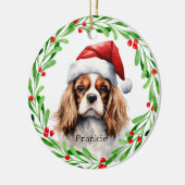 Christmas Dog Cavalier King Charles Spaniel Pet Keramisch Ornament (Links)