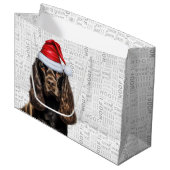 Christmas Dog Chocolate Cocker Spaniel Holiday Groot Cadeauzakje (Voorkant Gekanteld)