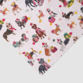 CHRISTMAS DOG CUTENESS CREAM TISSUEPAPIER (Detail)