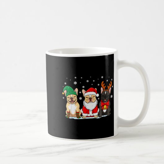 Christmas Dog French Bulldog Xmas Dog Lover Men Wo Koffiemok (Rechts)