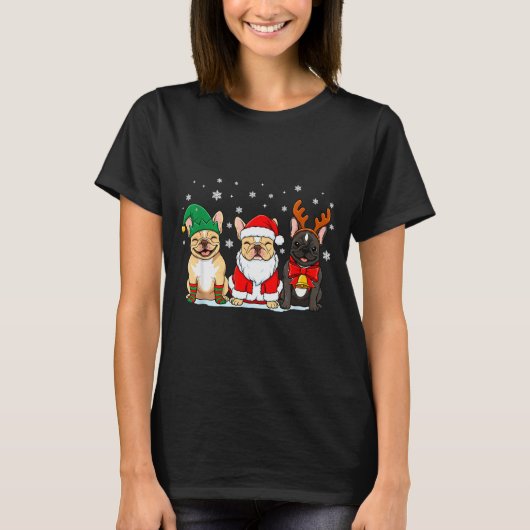 Christmas Dog French Bulldog Xmas Dog Lover Men Wo T-shirt (Voorkant)