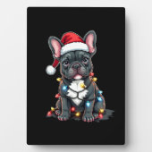 Christmas Dog French Bulldog Xmas Frenchie 3 Fotoplaat (voorkant)