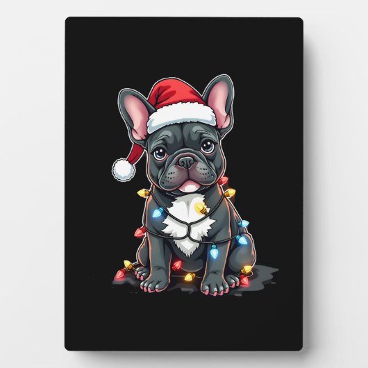 Christmas Dog French Bulldog Xmas Frenchie 3 Fotoplaat (voorkant)