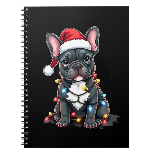 Christmas Dog French Bulldog Xmas Frenchie 3 Notitieboek (Voorkant)