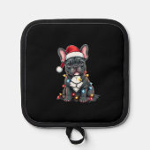 Christmas Dog French Bulldog Xmas Frenchie 3 Pannenlap (Voorkant)
