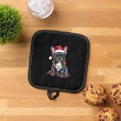 Christmas Dog French Bulldog Xmas Frenchie 3 Pannenlap (Top down)