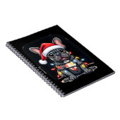 Christmas Dog French Bulldog Xmas Frenchie Men Wom Notitieboek (Rechterzijde)