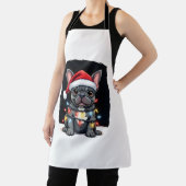 Christmas Dog French Bulldog Xmas Frenchie Men Wom Schort (Insitu)