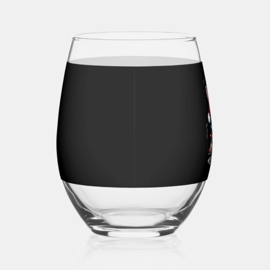 Christmas Dog French Bulldog Xmas Frenchie Men Wom Wijnglas Zonder Voet (Rechts)