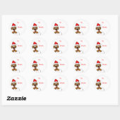 Christmas Dog Gift Label Stickers (Vel)