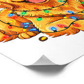 Christmas Dog Golden Retriever Lights Xmas Poster (Hoek)