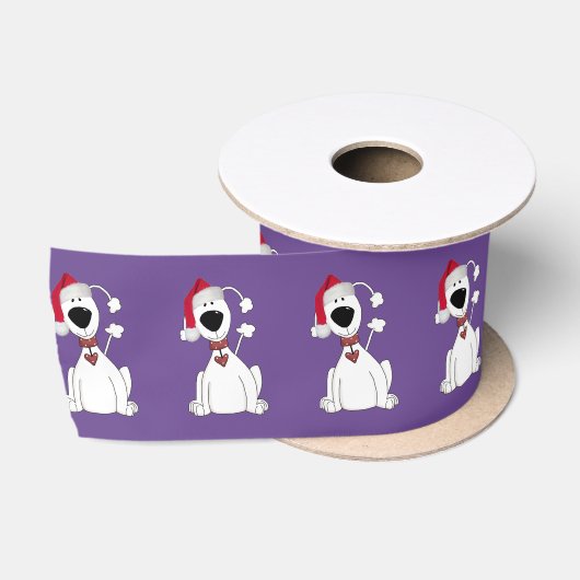 Christmas Dog Graphic met Pet Satijnen Lint (Spoel)
