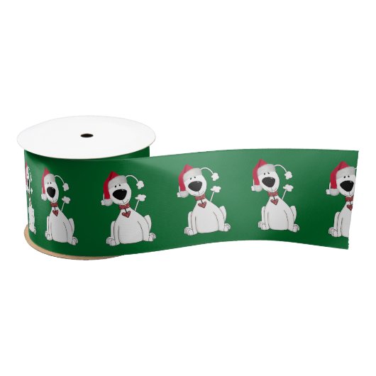 Christmas Dog Graphic met Pet Satijnen Lint (Spoel)