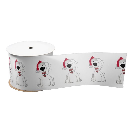 Christmas Dog Graphic met Pet Satijnen Lint (Spoel)