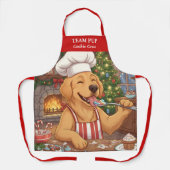Christmas Dog Holiday Baking Apron Schort (Voorkant)