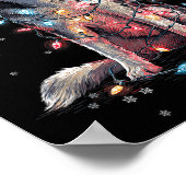 Christmas Dog Husky Santa Xmas Women Men Kids Poster (Hoek)