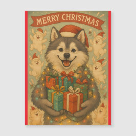 "Christmas Dog" Magnetic Card