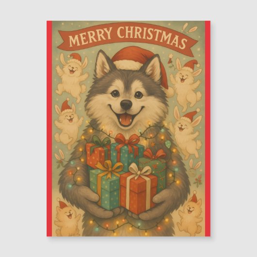 "Christmas Dog" Magnetic Card (Voorkant)