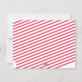 Christmas Dog Red Stripes Feestdagenkaart (Achterkant)