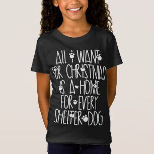 Christmas Dog Rescue een huis voor elke opvanghond T-shirt