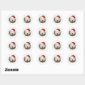 Christmas Dog Ronde Stickers (Vel)