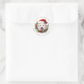 Christmas Dog Ronde Stickers (Tas)