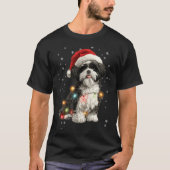 Christmas Dog Shih Tzu Santa Xmas Women Men Kids  T-shirt (Voorkant)