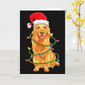 Christmas Dog Shirt, Christmas Golden Retriever Pa Kaart (Gele Bloem)